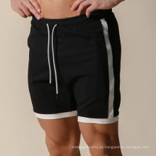 Shorts de ginástica masculinos alongam shorts de treino de fitness shorts de treinamento de fitness shorts com bolsos